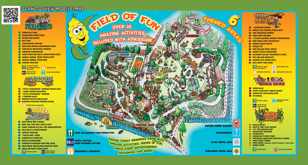 Corn Cob Acres Field of Fun Map