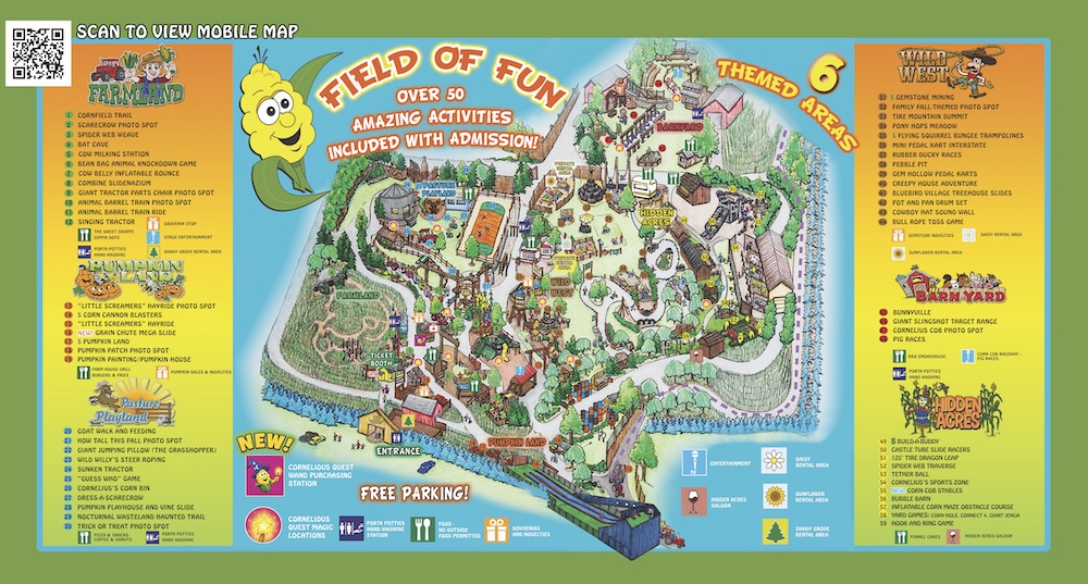 Corn Cob Acres Field of Fun Map